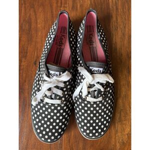 Keds Champion Women's Polka Dot Sneaker Canvas Tennis Shoes Size 10